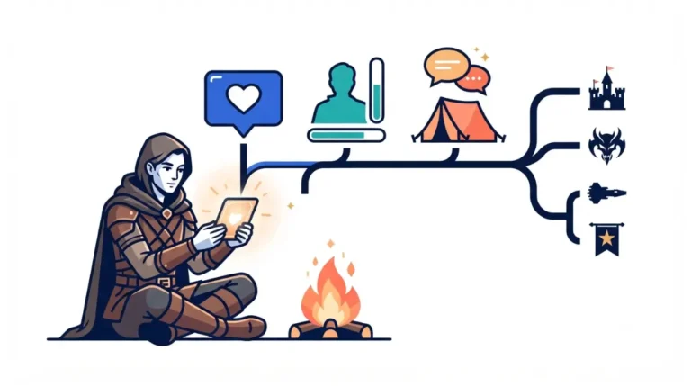 BG3 romance RPG vector map showing player choice, companion approval, and camp conversations