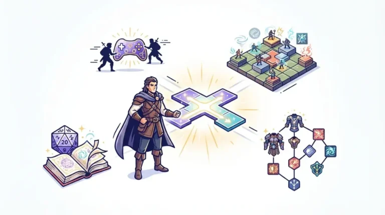 Baldur's Gate 3 gift guide showing co-op, tactical combat, D&D rules, and character-building paths