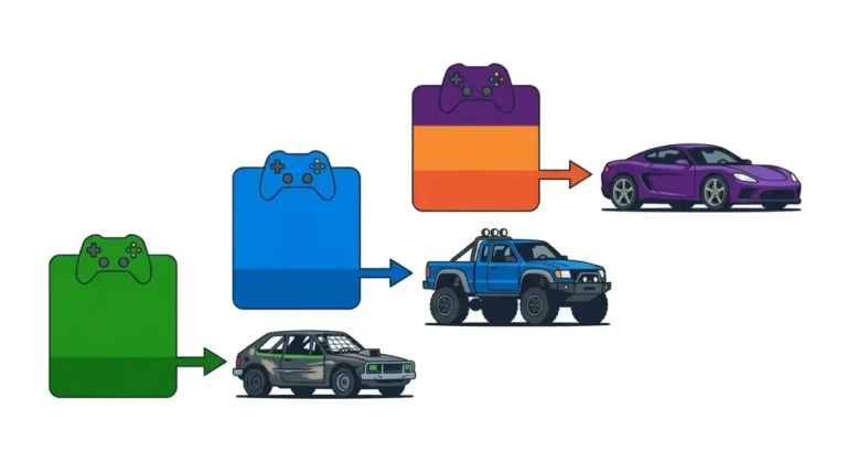 Car games on Xbox Game Pass: vector comparison of Essential, Premium, and Ultimate tiers